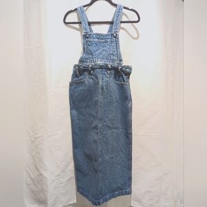 Denim Jumper Skirt Antique Clothing